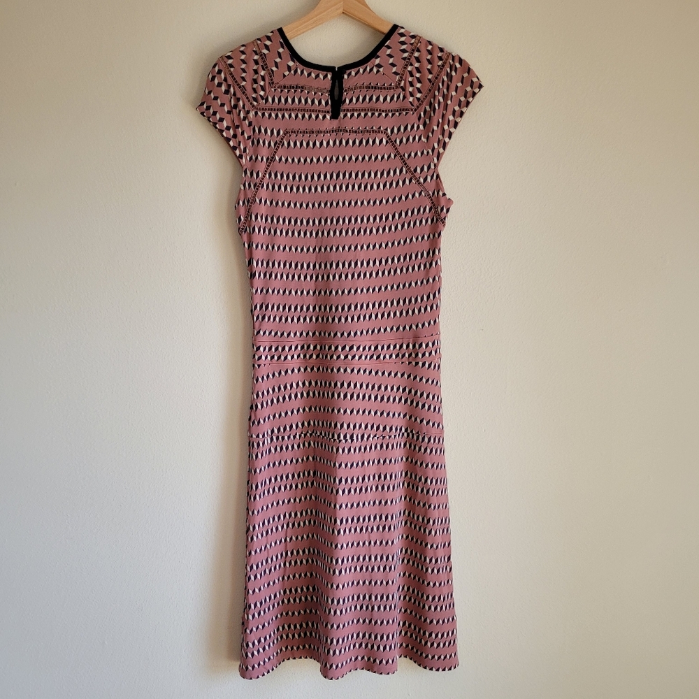 Tory Burch Women's Midi Dress Eyelet Rose Pink Size S - Picture 2 of 8